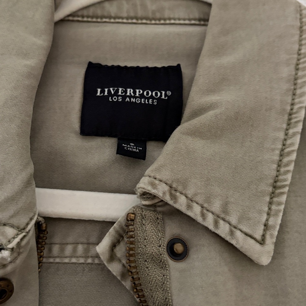 Liverpool Olive Utility Drawstring Jacket - Picture 2 of 4